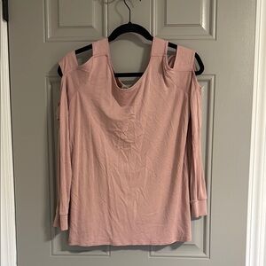 Women's Pink Cold Shoulder Top